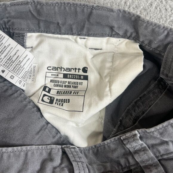 Carhartt Carpenter Pants Mens 38x28 Relaxed Fit 102291  039 Gray Paint Splatter - Picture 4 of 12